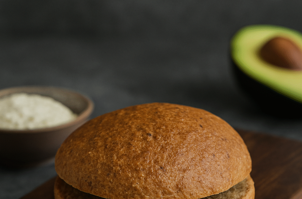 pan de hamburguesa proteica